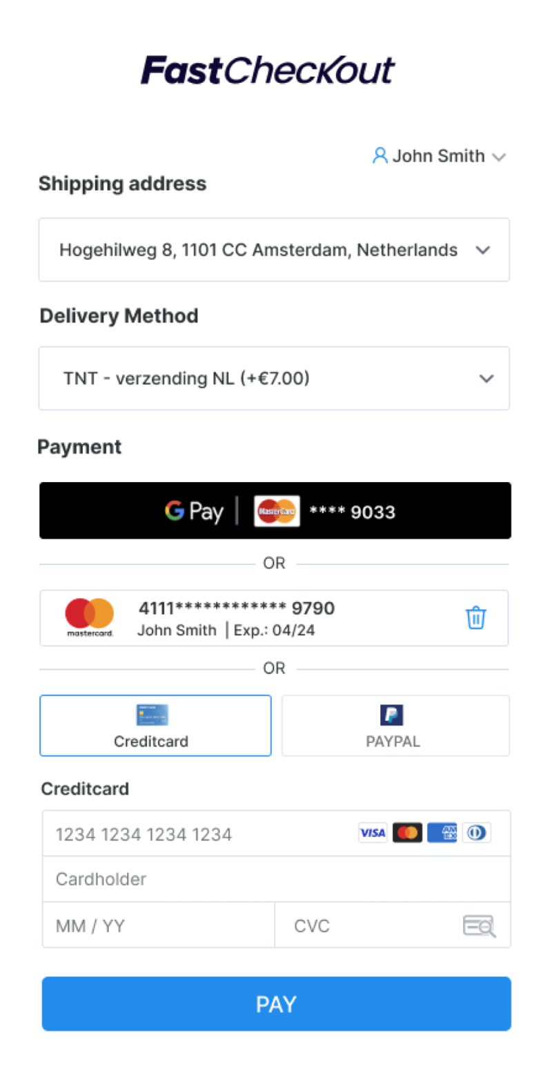 Home - Fast Checkout